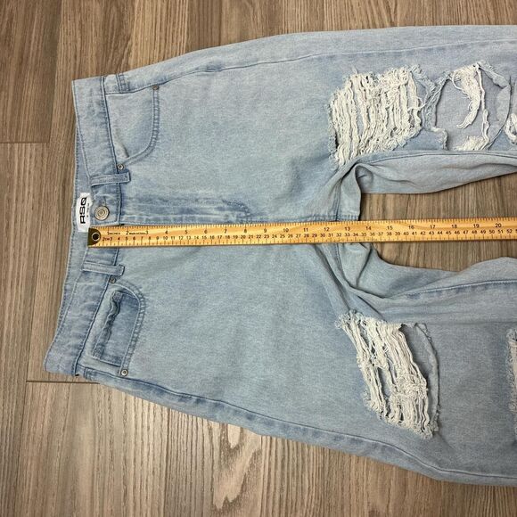 Vintage Y2K Style RSQ Baggy Jean Wide Leg Distressed Light Wash Size 30 - Picture 5 of 8